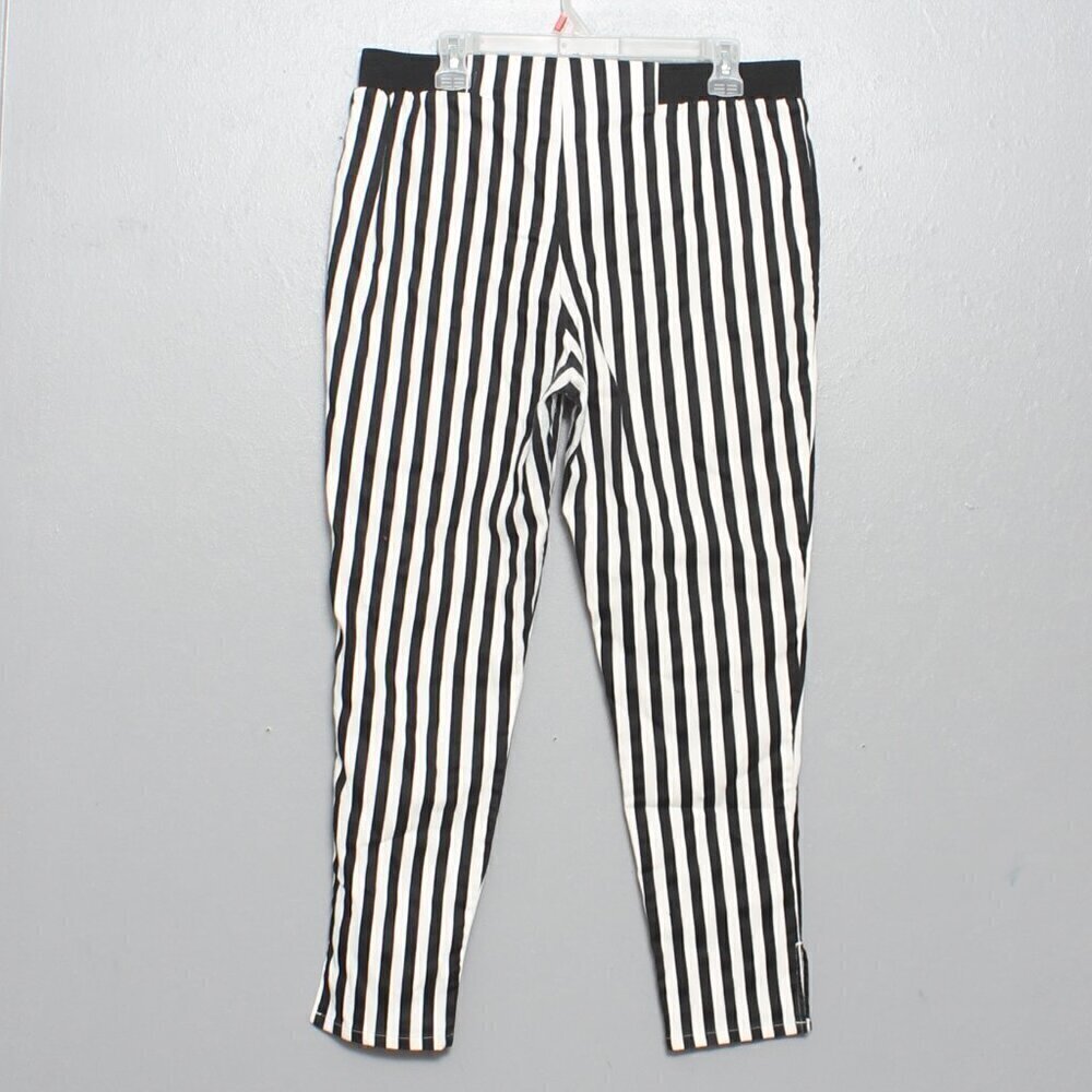 By Junk food black white striped pull on pants - Picture 2 of 9